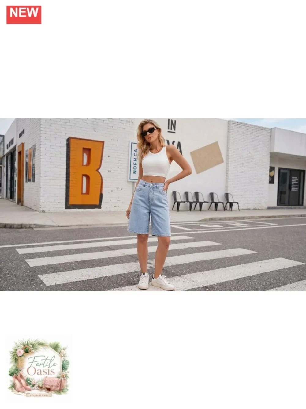 Baggy Wide Leg Long Bermuda Denim Shorts for Women Y2K Streetwear with Pockets